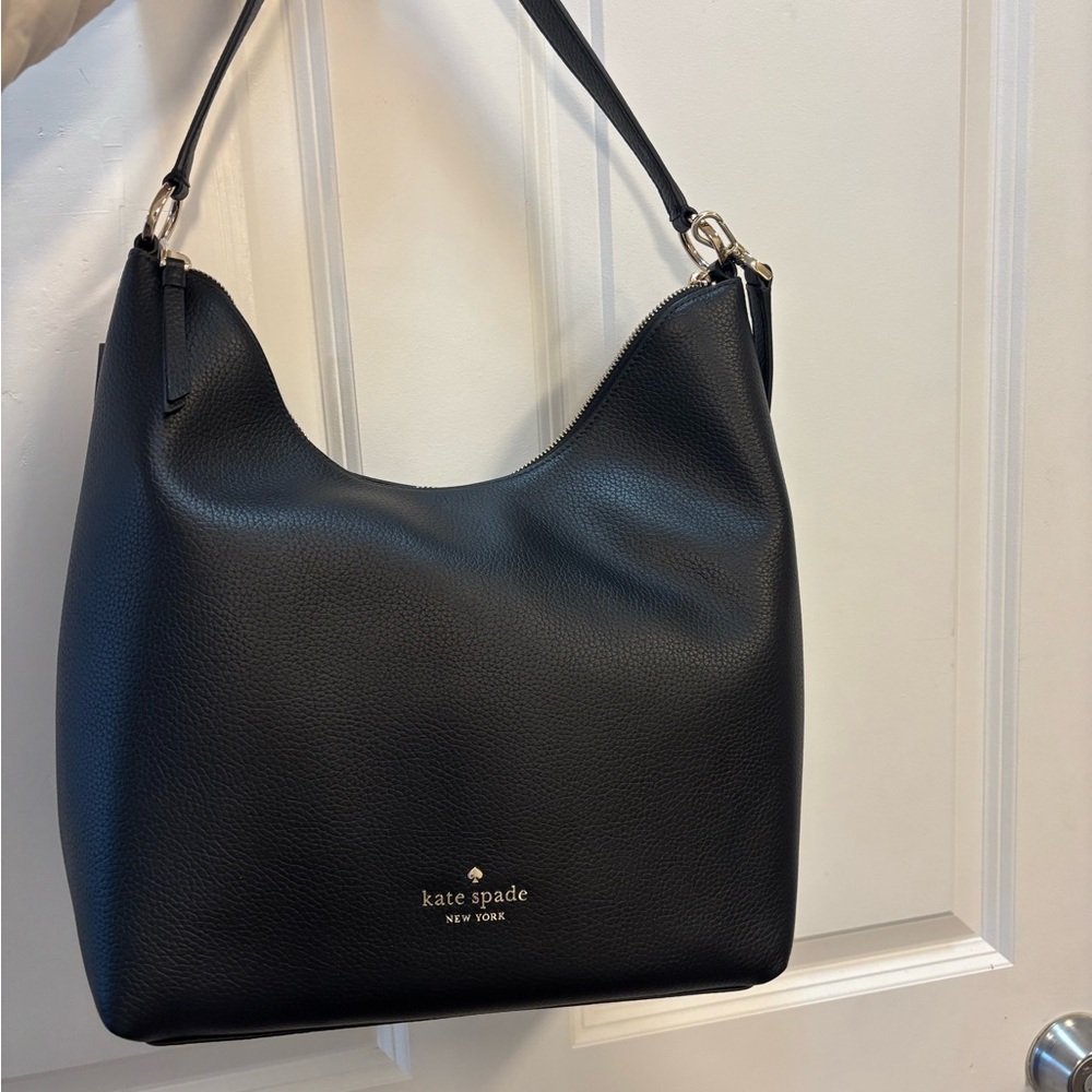 Kate Spade Black Pebbled Leather Shoulder Bag